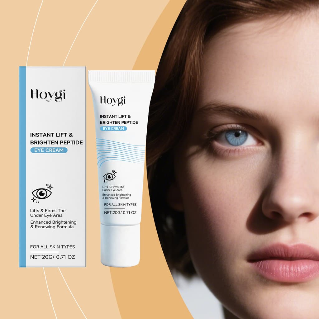 Hoygi peptídeo brilhante creme para os olhos saltitante cuidados com a pele dos olhos hidratante brilhante cuidados com