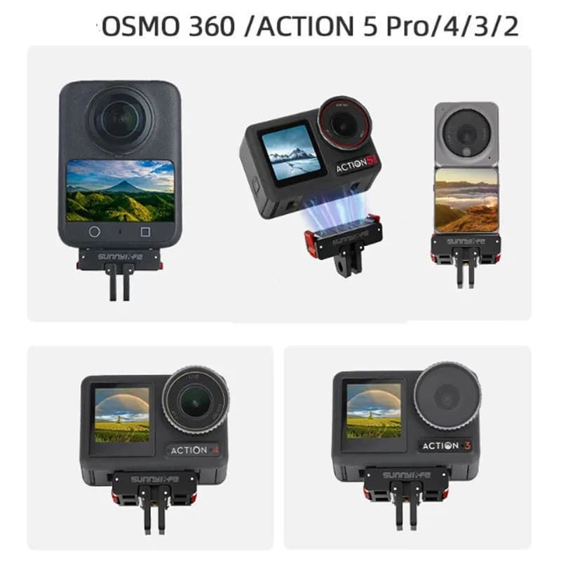 Adaptador Magnético 360 para DJI OSMO, para DJI Osmo Action 5 PRO 4/3/2, Placa de Liberação Rápida Dobrável, Acessório d
