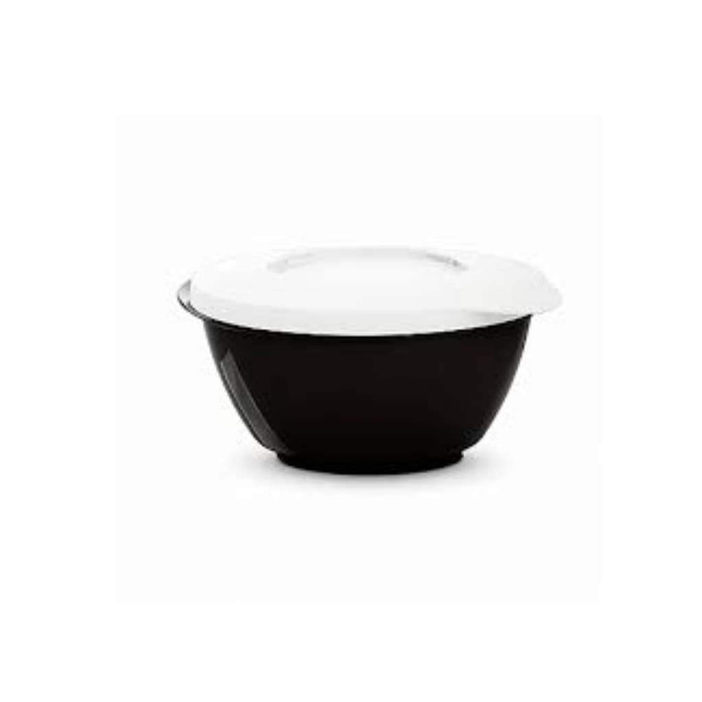 Tupperware Pote Style 425ml - Black Preto Tampa Branca