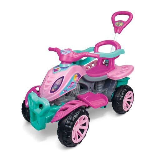 Carrinho Passeio Infantil Quadriciclo Menina Rosa Seguro Confortavel Divertido