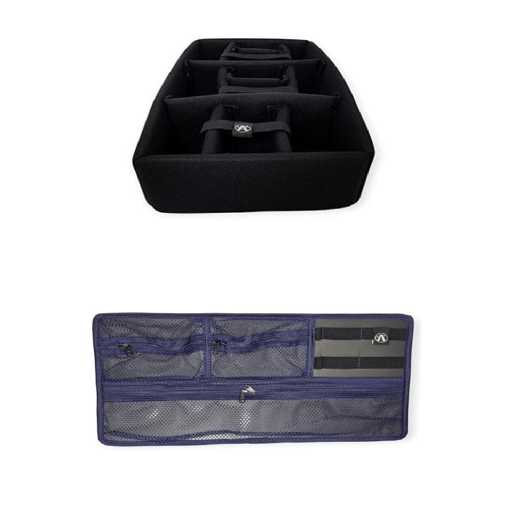 Kit Divisória e Organizador de tampa para Case MP0055, Pelican 1510 e MAI 545 ATM Pro Azul e Preto