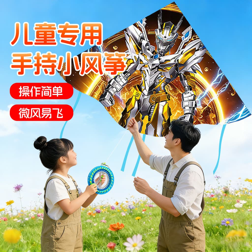 Ouro Mecha kite 2026 estilo dos desenhos animados crianças brisa fácil voar crianças especial High-End ao ar livre kite