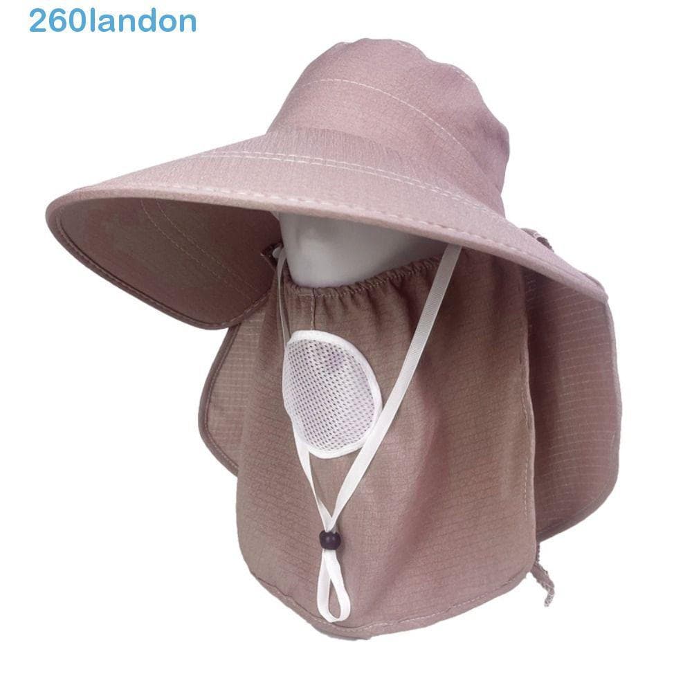 Chapéu De Sol Feminino LANDON , Proteção Solar , Decote , Máscara , Boné Facial De Escalada Protetor Balde