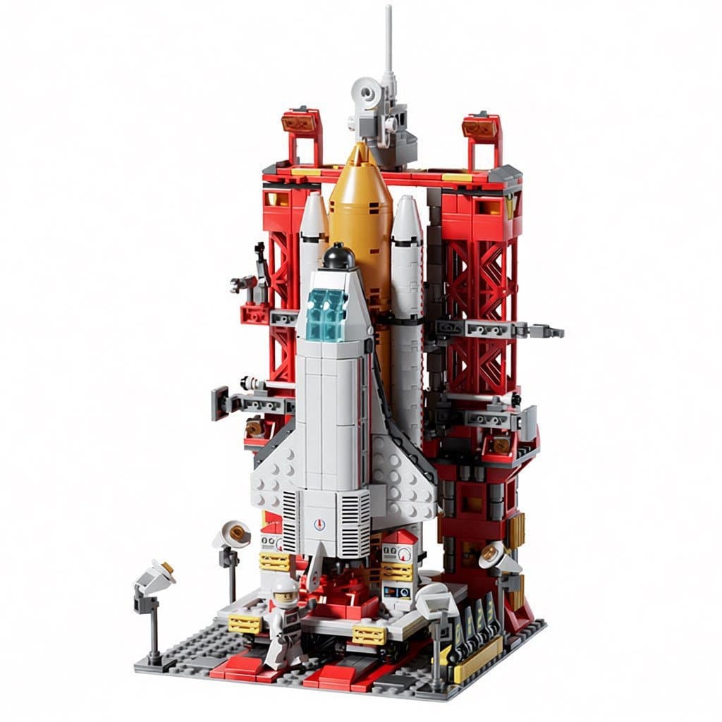Espaço foguete nave espacial bloco de construção modelo montagem militar menino brinquedos educativos para crianças tend