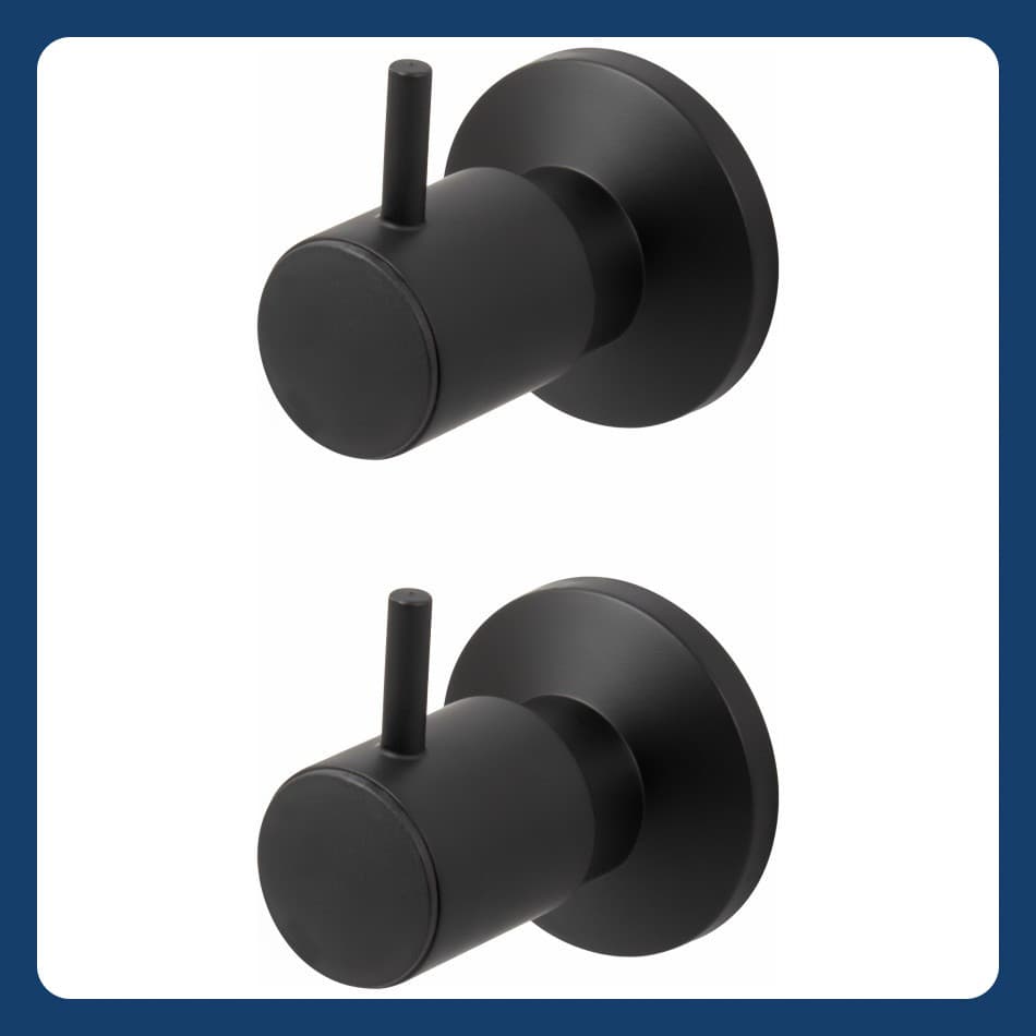 Kit 2 Acabamentos Para Registro Deca Preto C90 Luxo Black