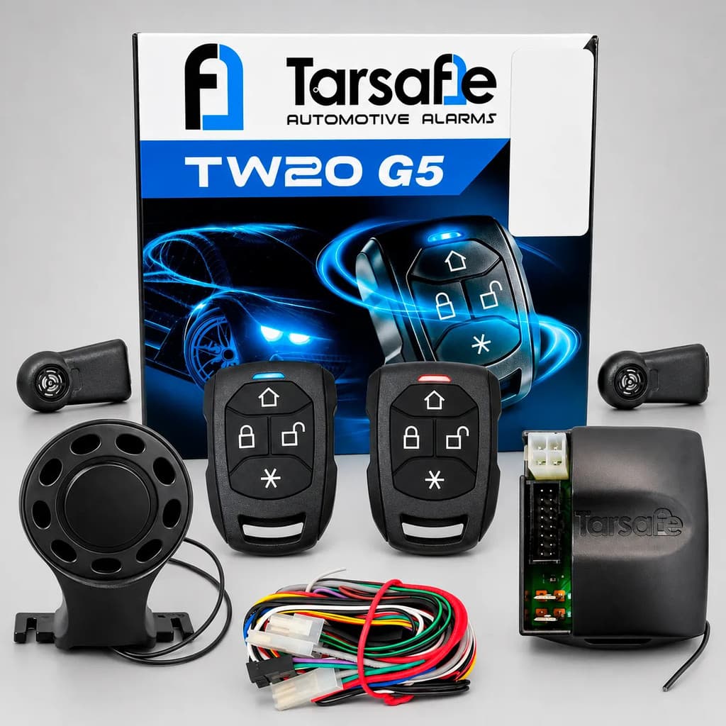 Alarme Automotivo Tarsafe TW20 Nova Geração 5 Com 2 Controles G5 Para Carro Veicular