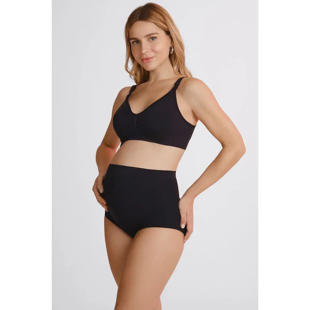 Conjunto De Calcinha E Sutiã  Lupo S/ Costura De Amamentação