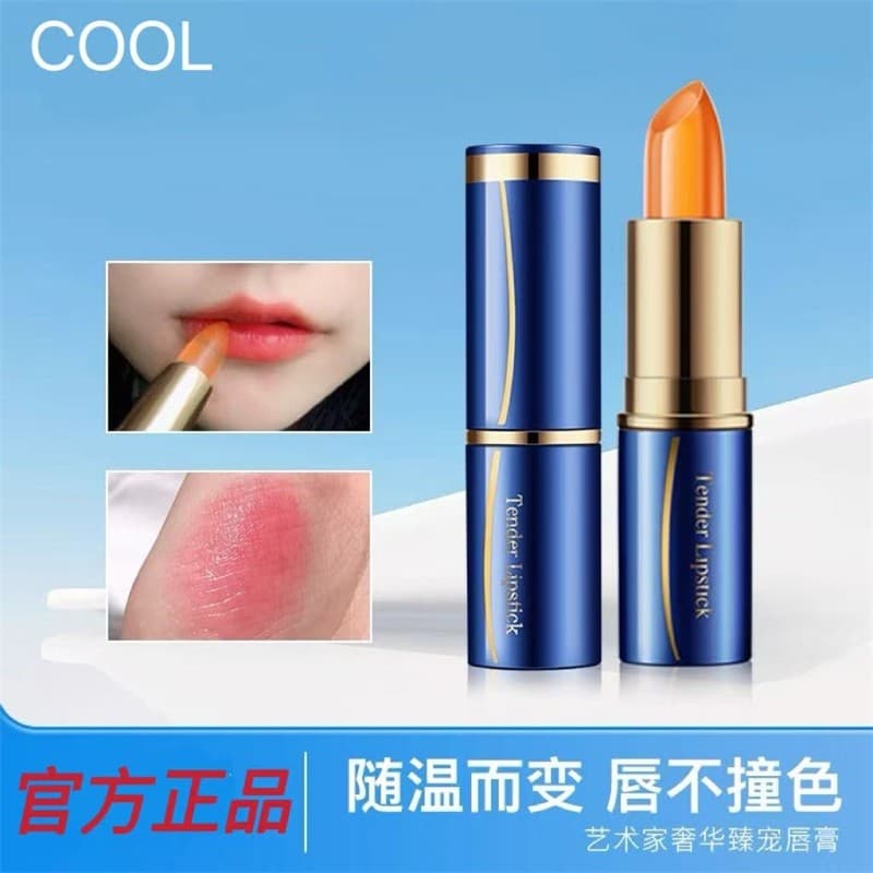 Ice Love Jelly Mudança de Temperatura Batom Estudante Bálsamo Labial Colorido Não É Fácil de Desbotar Copo Antiaderente
