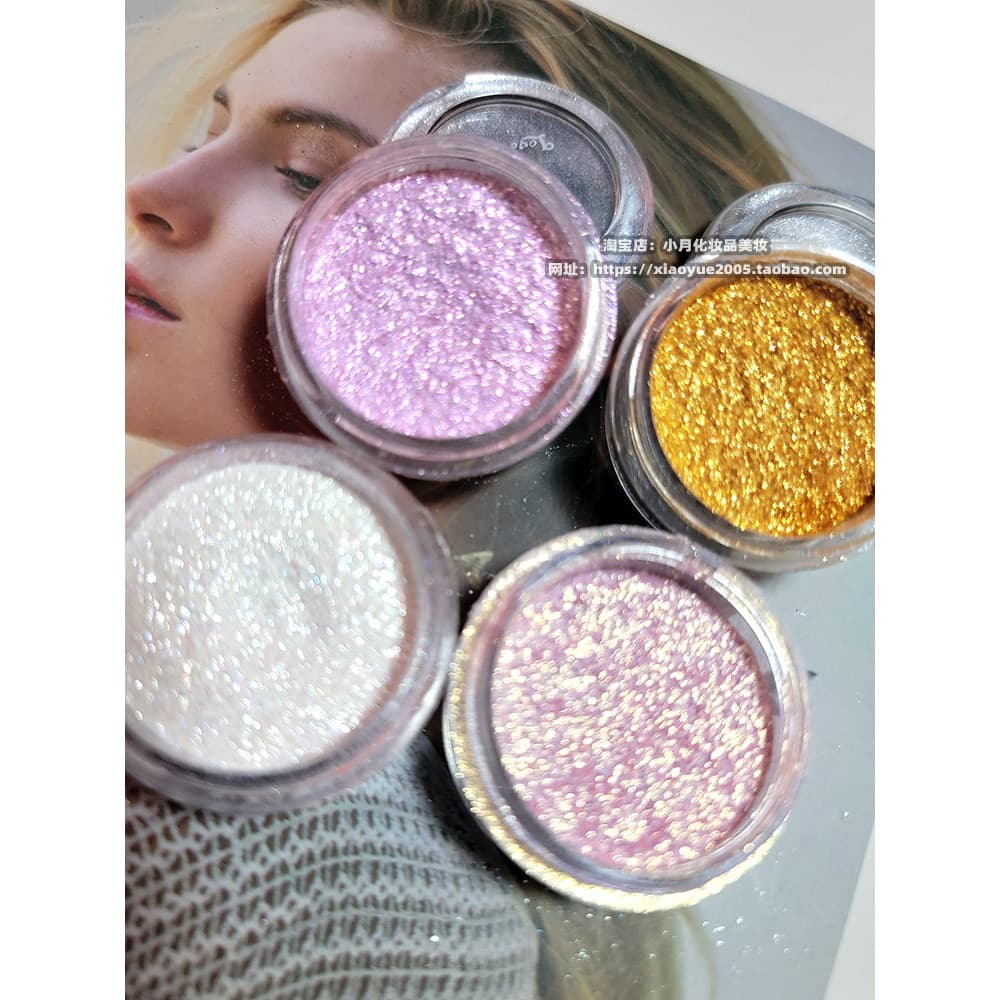 Branco brilhante fino Glitter pó alto brilho monocromático sombra Strobe brilho pó nupcial diário palco maquiagem All-Ma