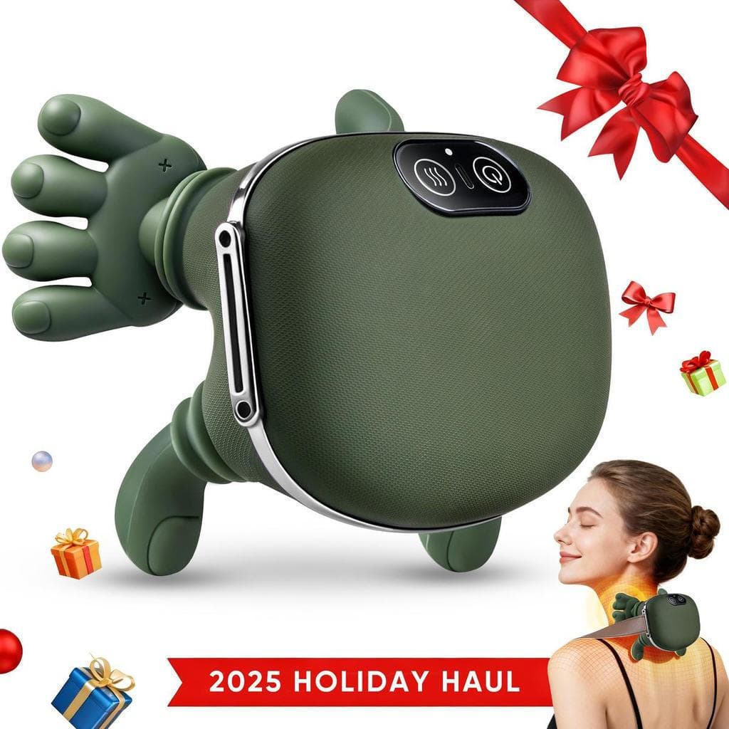 Massageador de Ombros Elétrico, Massageador Cervical, Aquecimento Sem Fio, Portátil, Massagem 3D para Pescoço, Ombros e