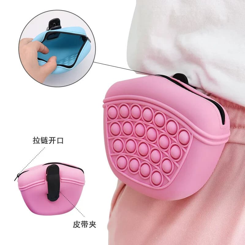 Saco de comida de cachorro de Silicone para animais de estimação ao ar livre portátil treinamento cão andando saco de ci
