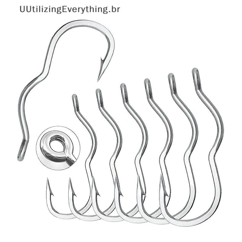 UUTIL 50 Peças De Anzóis De Pesca Premium-Design Farpado Para Punho De Peixe Antiderrapante E Seguro | Confiável Água Do