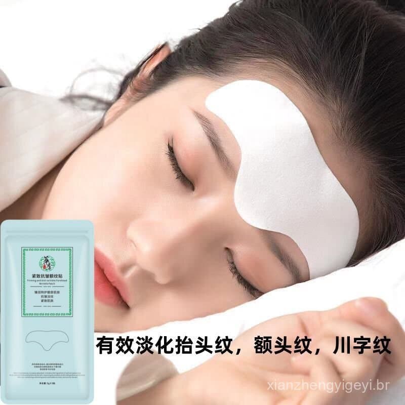 Máscara Facial Antirrugas Firmadora Cuiji para Reduzir Linhas de Expressão e Rugas na Testa, Máscara de Dormir para Lift