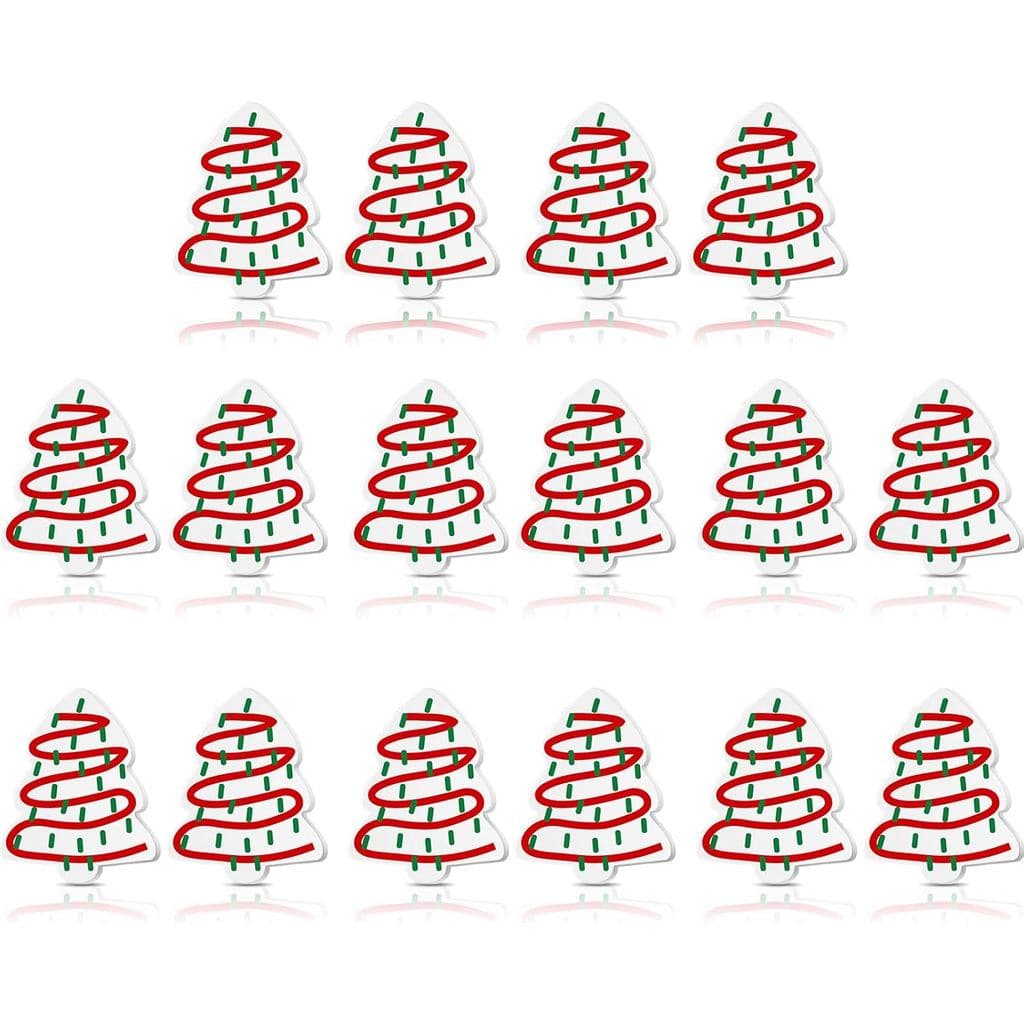 Remuuly 8 Pares de Brincos de Natal, Brincos de Natal com Gancho, Brincos Pendentes em Forma de Árvore de Natal e Bolo,