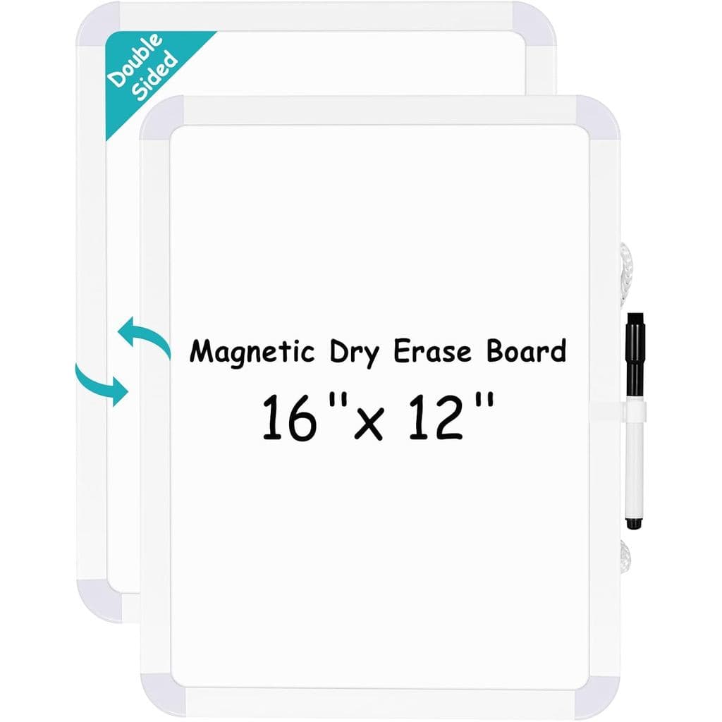 Quadro Branco Magnético Pequeno WALGLASS, 16" x 12", para Parede, Geladeira, Armário, Quadro Branco Mini Portátil para C