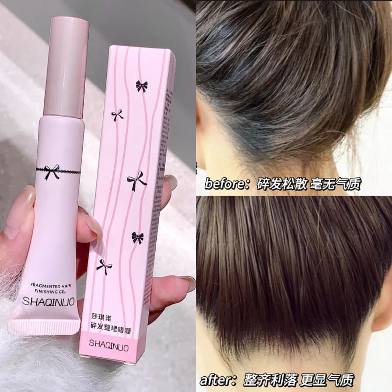 Creme de acabamento de cabelo quebrado Gel de cabelo fofo pequeno estilo de cabelo quebrado franja de longa duração suav