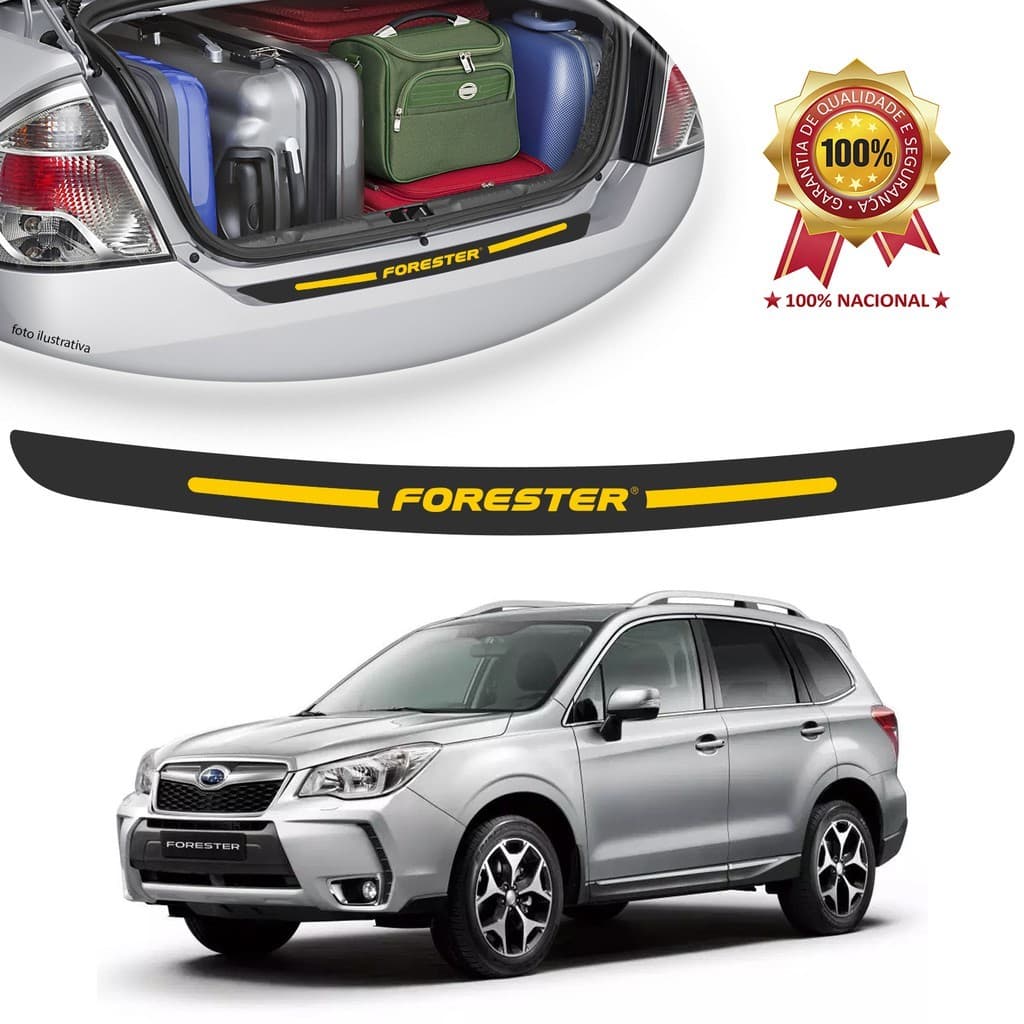 Soleira de Porta Malas Adesivo Protetor Subaru Forester Universal Carro personalizado