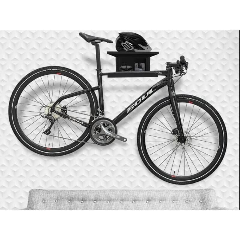 Suporte Bike Bicicleta Suspenso Em Mdf Com Protetor De Pintura