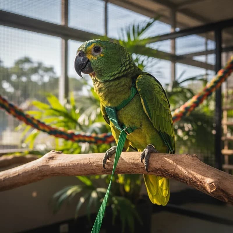 Guia Peitoral Colete Ajustável para Papagaio Confortável + Guia Segurança  Aves Pet
