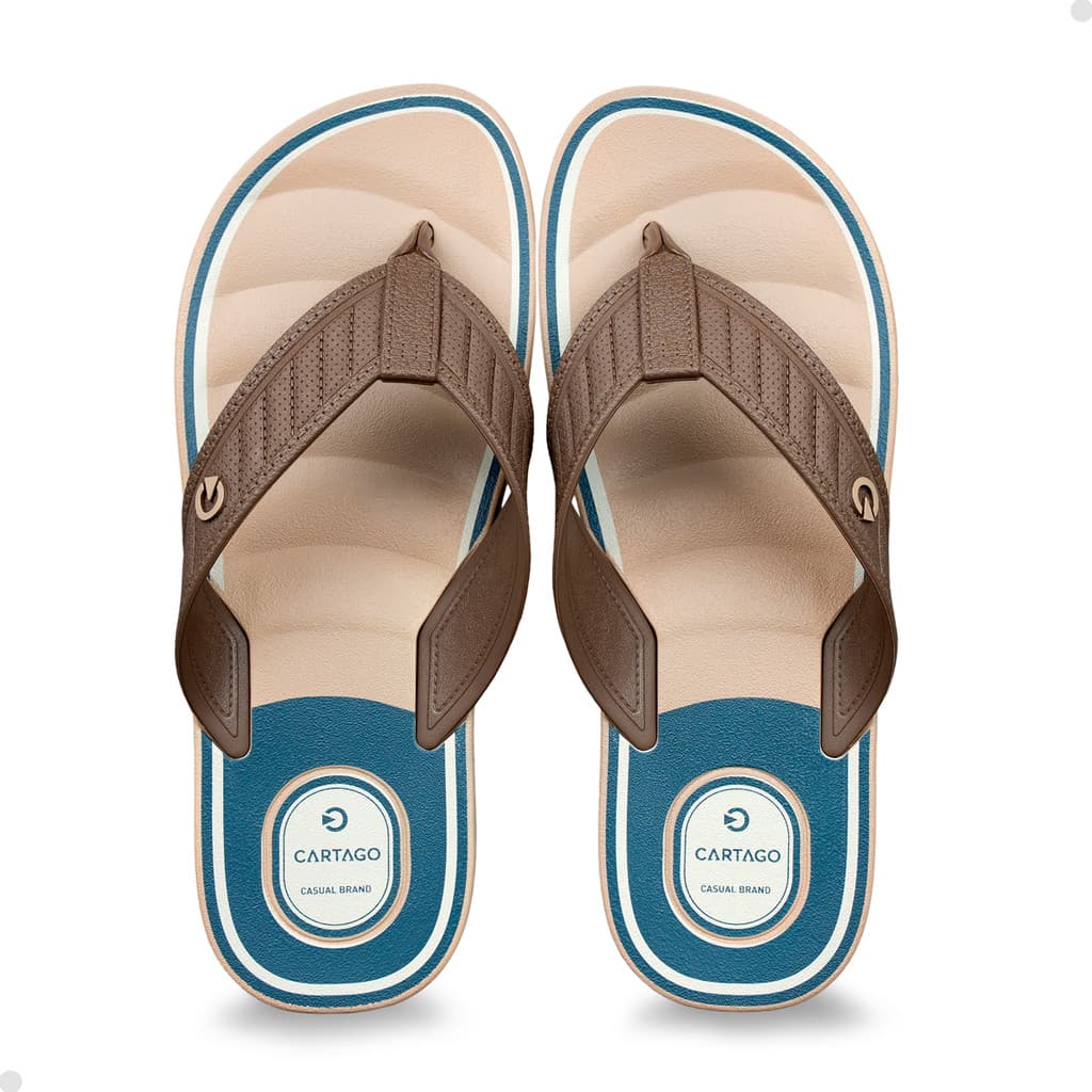 Chinelo Cartago Masculino Durban Macio Almofadado Tira Grossa