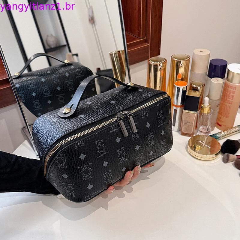 Almofada PU Nova Bolsa De Maquiagem Para Mulheres , Portátil De Armazenamento De Cosméticos Higiene Pessoal De Viagem De