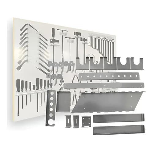 Kit Ganchos Suportes Metal P/ Painel  De Ferramentas 23 Pçs painel para ferramentas com 23 suportes de ferramentas aço