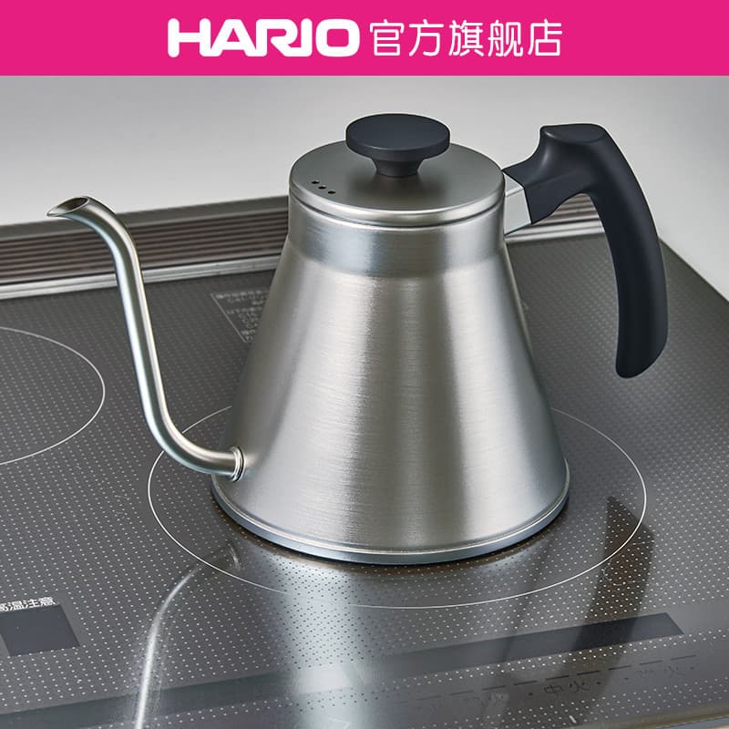 [Loja principal] HARIO V60 Máquina de café artesanal de aço inoxidável Pote de fermentação manual de boca longa Pote de