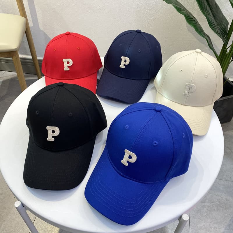 Influenciador versão coreana Street Wear Klein azul aba curva boné mostrar rosto pequeno All-Match boné esportivo P etiq