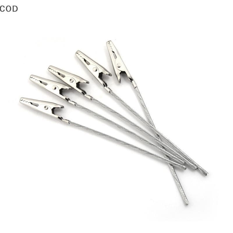 10pcs Clipes De Jacaré De Metal De Crocodilo De Teste Elétrico Não Isolado Com 10 Cm De Comprimento