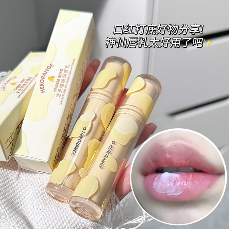 HERORANGE HERORANGE Loção labial hidratante Anti-secagem Base de batom esfoliante cuidados para lábios ao redor
