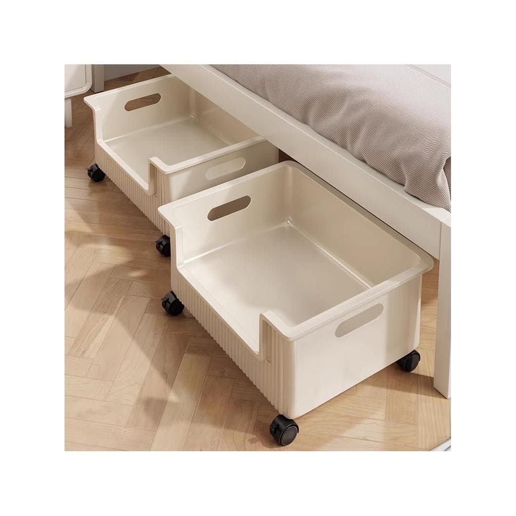 Caixa de armazenamento de cama com polia tipo gaveta caixa de armazenamento removível armazenamento de roupas sob a cama