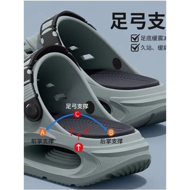 Arco suporte dedicado buraco sapatos masculinos 2025 novo estilo verão exterior usar longa pé não cansado sandálias deso