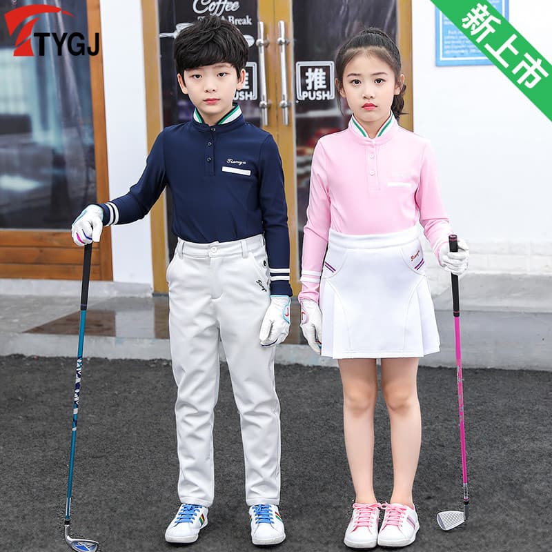 Roupas de golfe crianças camisa de manga comprida pai-filho meninos meninas camisa POLO versão coreana primavera verão r