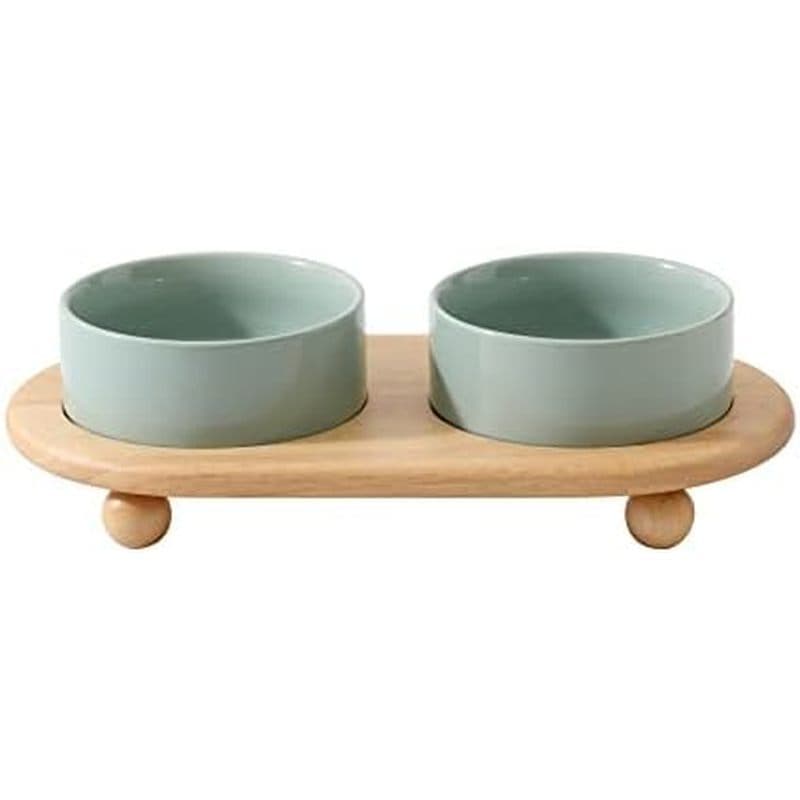 Havniva Cat Bowls Conjunto De Tigela De Água De Dois , 5.1 Graus De Cerâmica Para Comida De Gato E Tigelas De Animais De