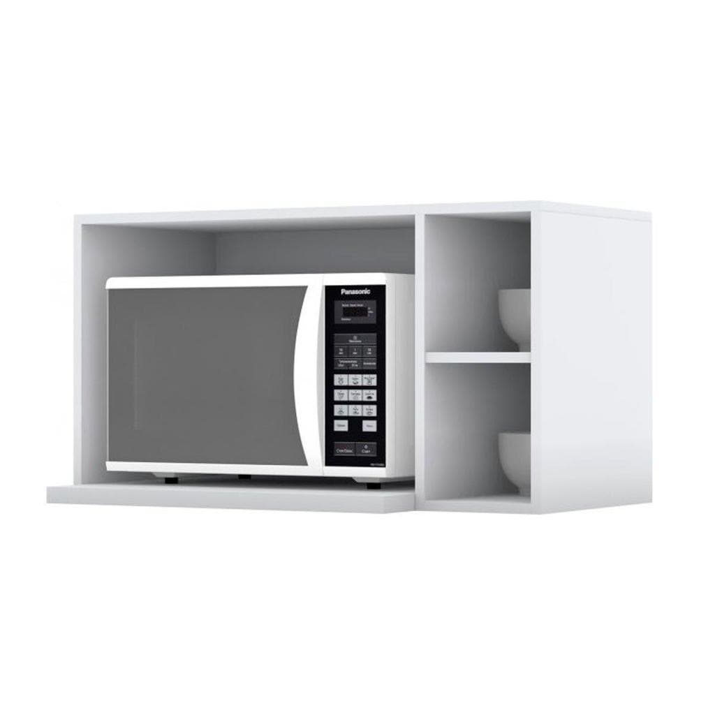 Armário de Cozinha Modulado Suporte Nicho p/ Microondas Americana 80x44cm Branco - Henn