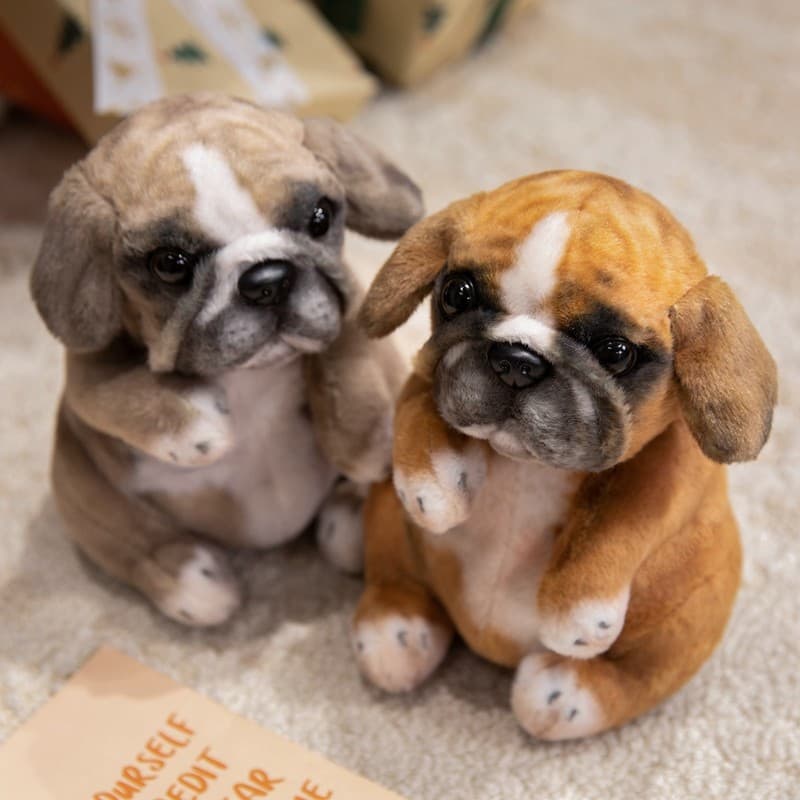 Simulação transfronteiriça pug pug brinquedo de pelúcia Poodle boneca de luta francesa acompanhando presente de aniversá