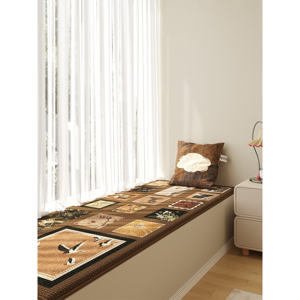 Almofada de janela saliente Almofada de peitoril de janela Luz Luxo High-End Estilo Medieval Almofada de quarto mestre A