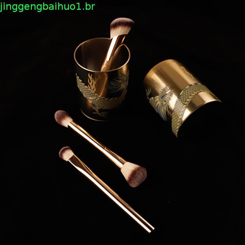 Ampulheta Dupla Cabeça Pincel De Maquiagem Multi Funcional Pó Escova Blush Fundação Macio Portátil