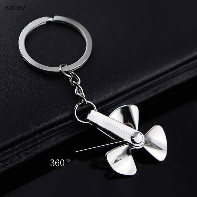 [VLY] Chaveiro De Carro Com Hélice De Liga De Metal Giratório Para Aliviar O Estresse , Folha De Ventilador [BR]