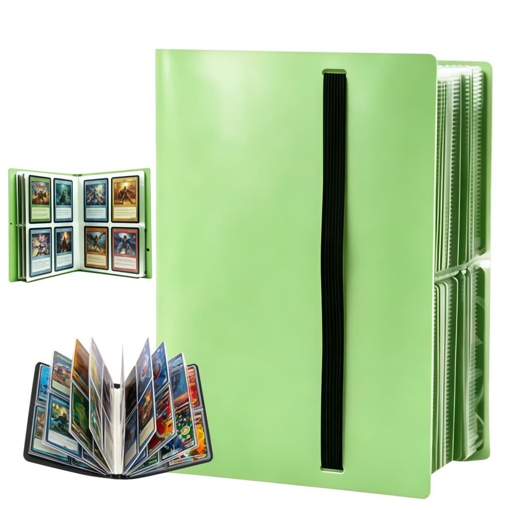 Pasta Porta Cartas 240 Cartas com Elástico Álbum Fichário TCG Pokémon Colecionável Organizador