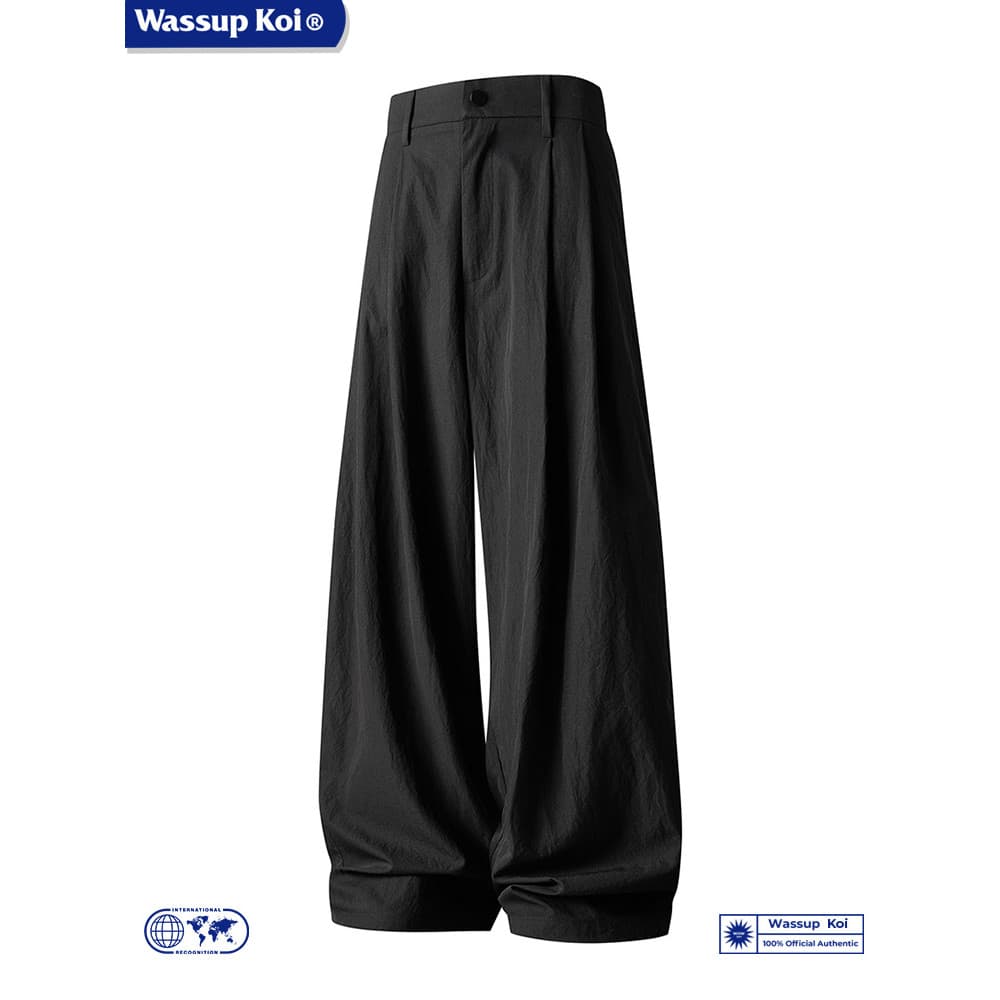 WASSUP KOI Co-Branded Ice Silk Calças Casuais de Secagem Rápida Masculina Verão Estilo Fino Street Wear Calças Soltas Re