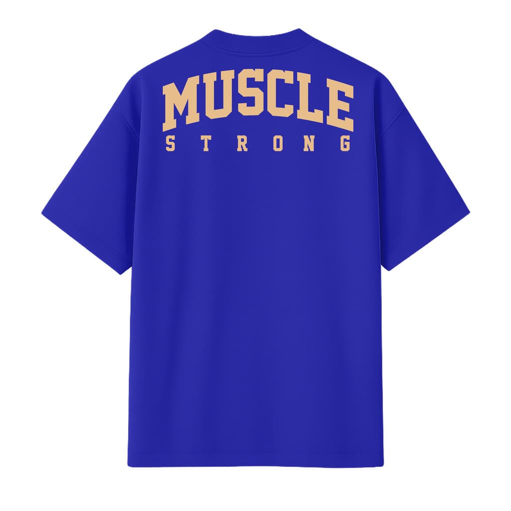 Camiseta Oversized Muscle Strong Azul