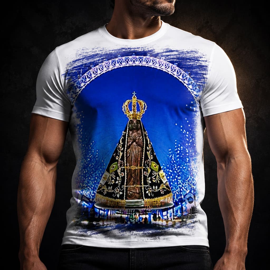 Camisa Camiseta Masculina Nossa Senhora Aparecida 114