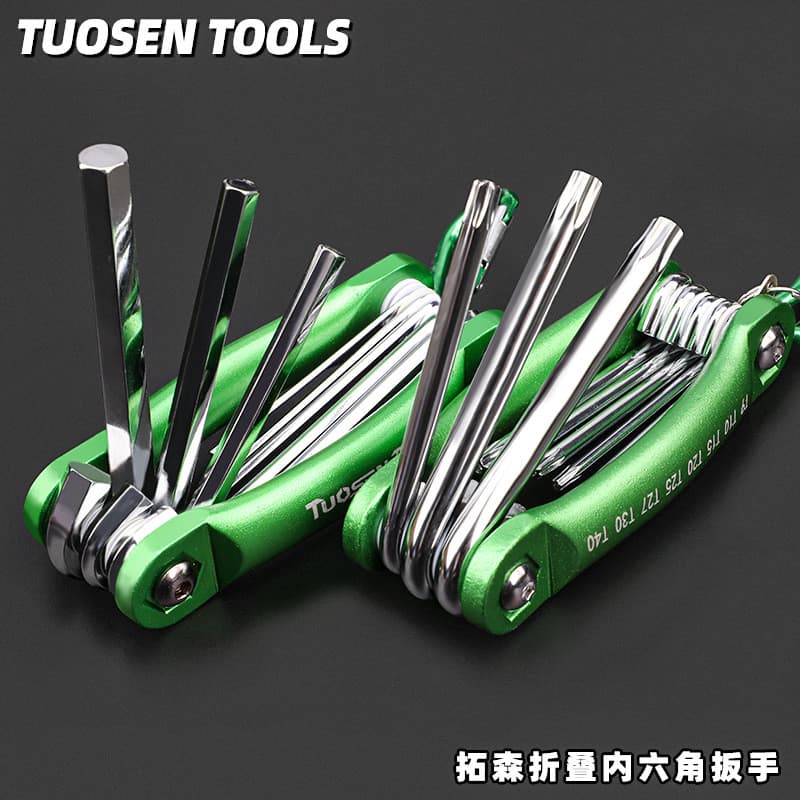 Tuosen ferramentas de Hardware conjunto chave allen dobrável chave allen chave de fenda reparação automóvel chave sextav