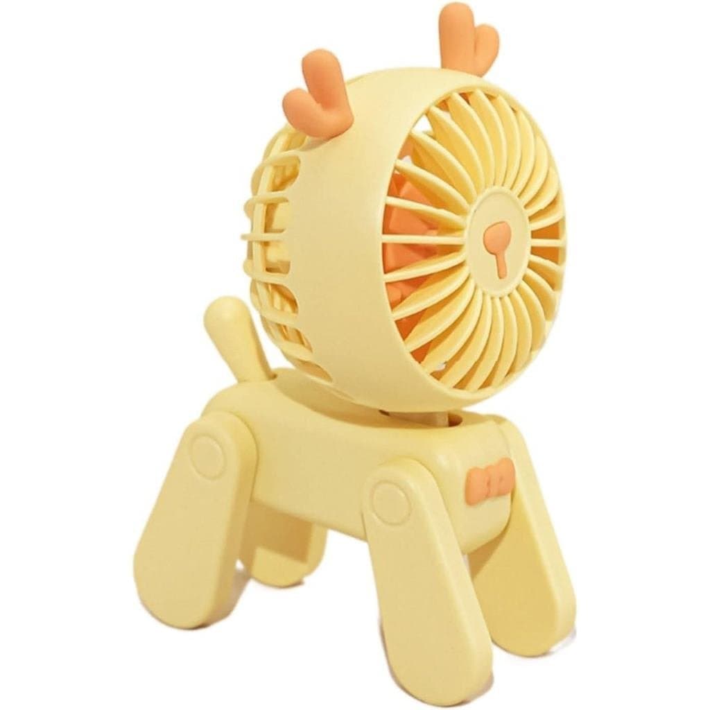 MBETA 2023 Novo Ventilador Pequeno Criativo em Forma de Cachorrinho, Recarregável por USB, Mini Ventilador de Mesa para
