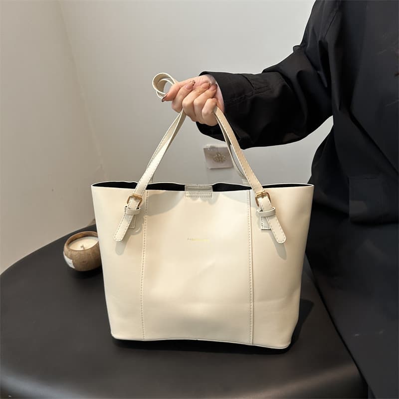 Bolsa Tote simples de viagem retrô de grande capacidade com textura de um ombro