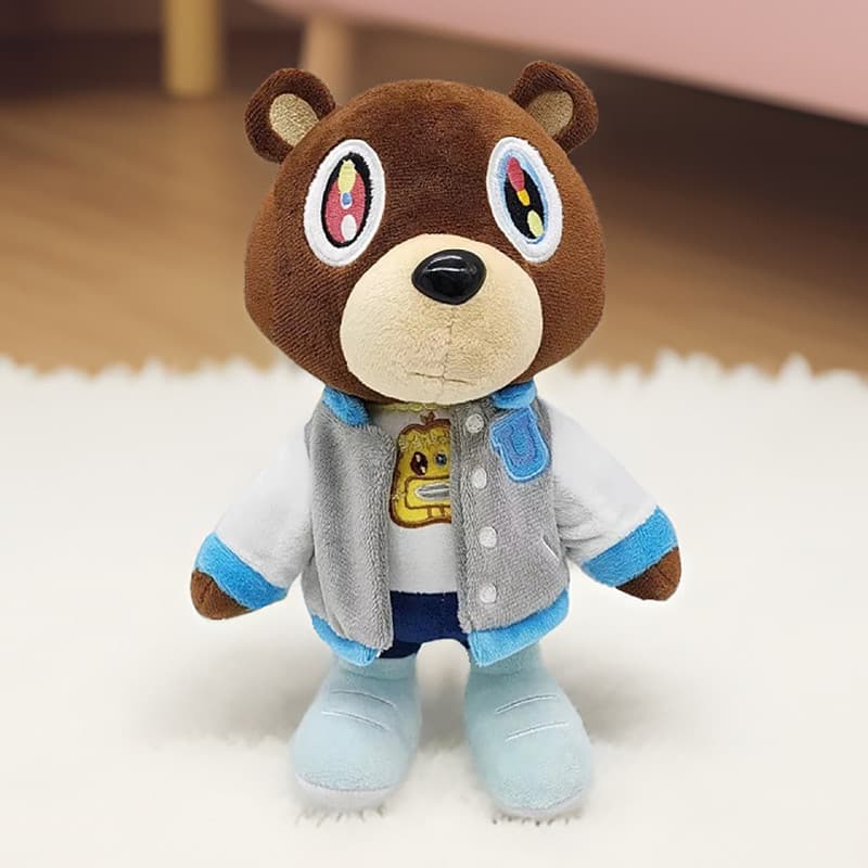26cm Kawaii Kanye Dropout Urso De Pelúcia Brinquedos West Graduação Macio Recheado Decoração Do Quarto Casa Presente Ani