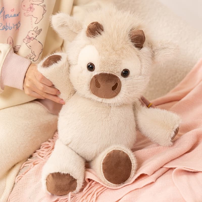 40cm Highland Gado Brinquedo De Pelúcia Hugggable Correndo Bezerro Boneca Animal Calmante Companheiro Presente Aniversár
