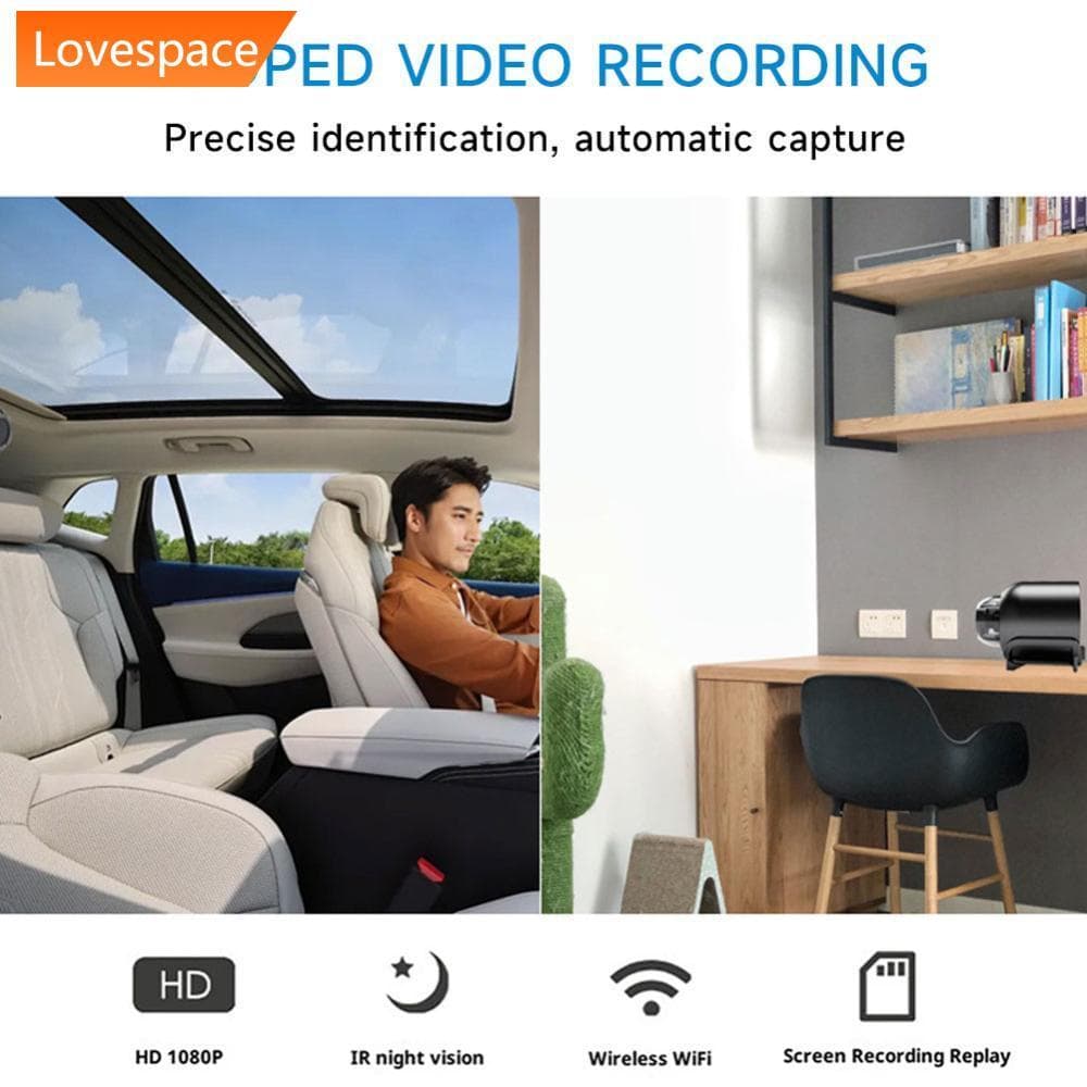 LS-STORE 1080P HD Mini Câmera WiFi Sem Fio De Visão Noturna Casa X5 Remota Crianças Monitoramento De Segurança Para Anim