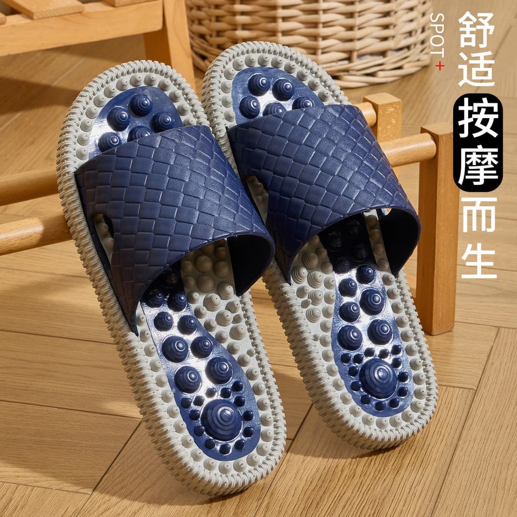Chinelos de massagem masculino 2026 novo estilo verão interior casa banheiro banho antiderrapante pé acupuntura pé sandá